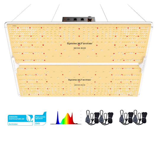 Spider Farmer SF4000 450W LED Grow Lights With Samsung LM301B Diodes, Deeper Penetration and Dimmable Full Spectrum Lighting, High PPFD & Low Heat