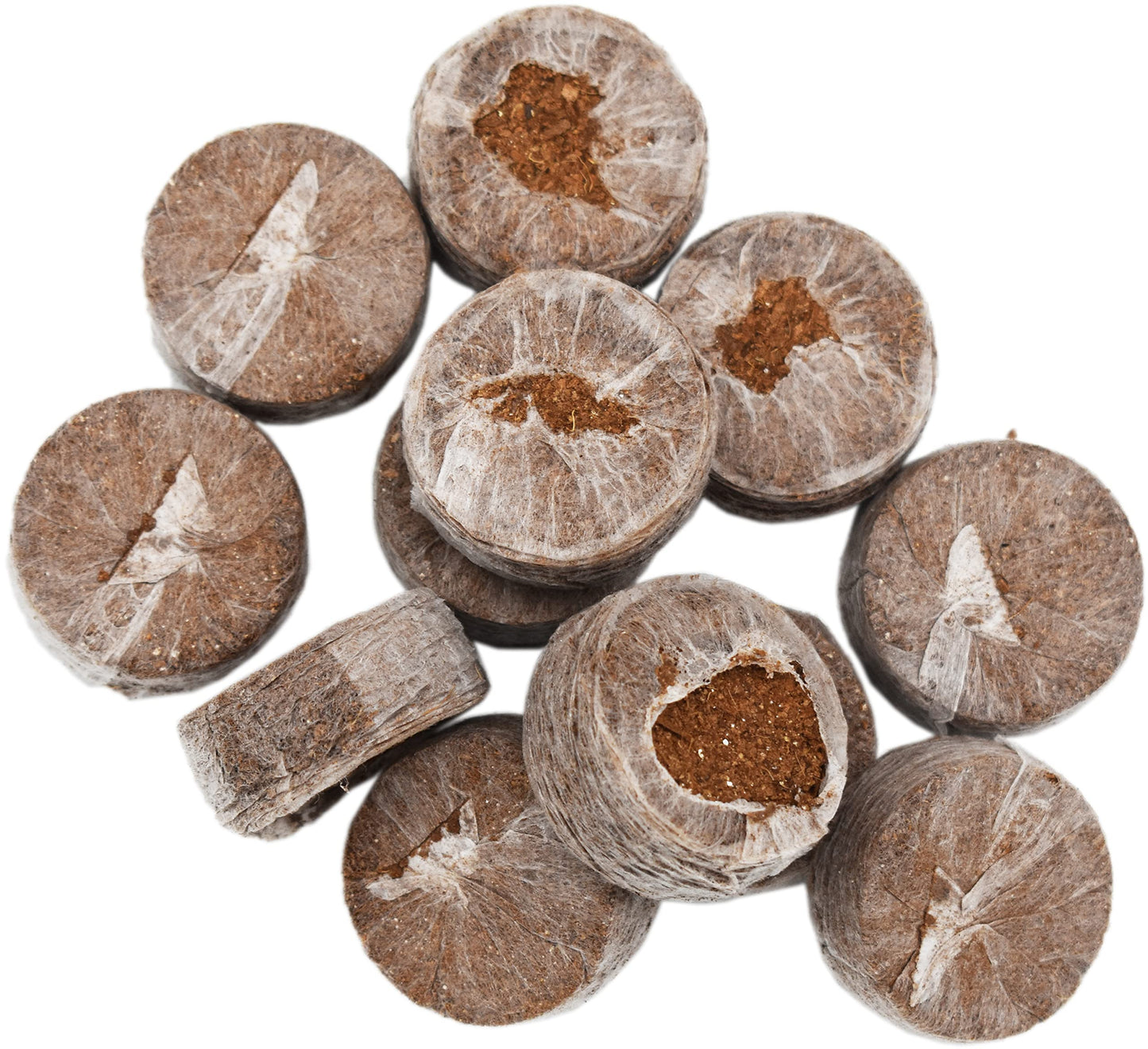 Black Duck Brand Set of 100 Netted Coco Coir Pellets - 38mm - Seed Starter Pellets - Expands with Water - Provides Seeds with The Optimum Starting Soil (100), 123456789